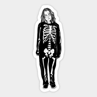 Phoebe Skeleton Suit Sticker